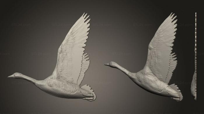Animal figurines (Swan fly, STKJ_2509) 3D models for cnc
